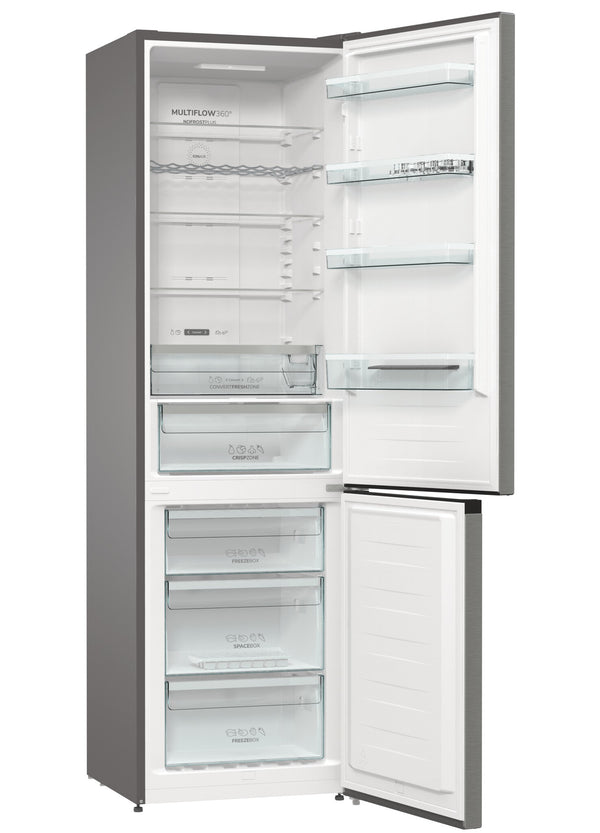 Gorenje NRK6202AXL4 Fritstående 331 L Grå, Metallic, Hvid