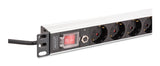 Digitus DN-95436 strømforsyningsenhed (PDU) 8 AC stikkontakt(er) 1U Sort, Sølv