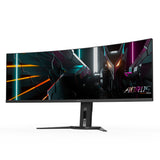 GIGABYTE AORUS CO49DQ computerskærm 124,5 cm (49") 5120 x 1440 pixel Dual QHD OLED Sort