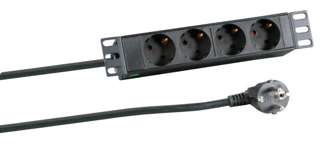 EFB Elektronik EK631DE.10 stikdåse 2 m 4 AC stikkontakt(er) Indendørs Sort