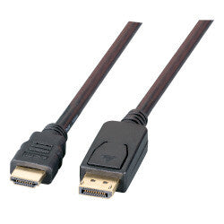EFB Elektronik K5561SW.3V2 videokabel adapter 3 m DisplayPort HDMI Sort