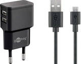 Goobay 44984 oplader til mobil enhed Universel Sort Vekselstrøm Indendørs