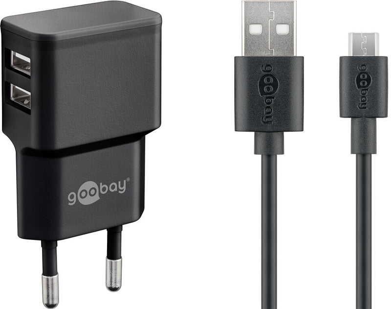 Goobay 44984 oplader til mobil enhed Universel Sort Vekselstrøm Indendørs