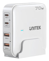 UNITEK P1228AWH01-EU oplader til mobil enhed Universel Sort, Hvid Vekselstrøm Hurtig opladning Indendørs