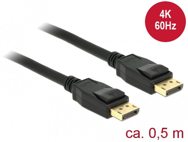 DeLOCK 85506 DisplayPort kabel 0,5 m Sort
