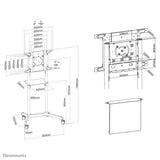 Neomounts NS-M1250BLACK multimedie vogn & stand Sort