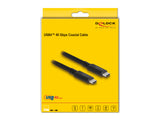 DeLOCK 80009 USB-kabel USB4 Gen 3x2 1,2 m USB C 40 Gbit/sek. 240 W Sort