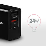 Axagon ACU-QS24 oplader til mobil enhed Smartphone Sort Vekselstrøm Hurtig opladning Indendørs
