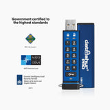 iStorage datAshur Pro USB3 256GB USB-nøgle USB Type-A 3.2 Gen 1 (3.1 Gen 1) Blå