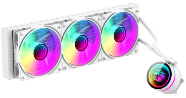 GameMax ICEBURG 360 INFINITY WH Computerkølesystem Processor Alt-i-en væskekøler 12 cm Hvid 1 stk