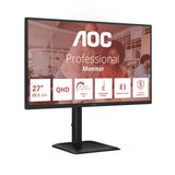 AOC E4 Q27E4U computerskærm 68,6 cm (27") 2560 x 1440 pixel Quad HD LED Sort