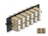 DeLOCK 66932 fiber adapter LC/LC 1 stk Beige, Sort