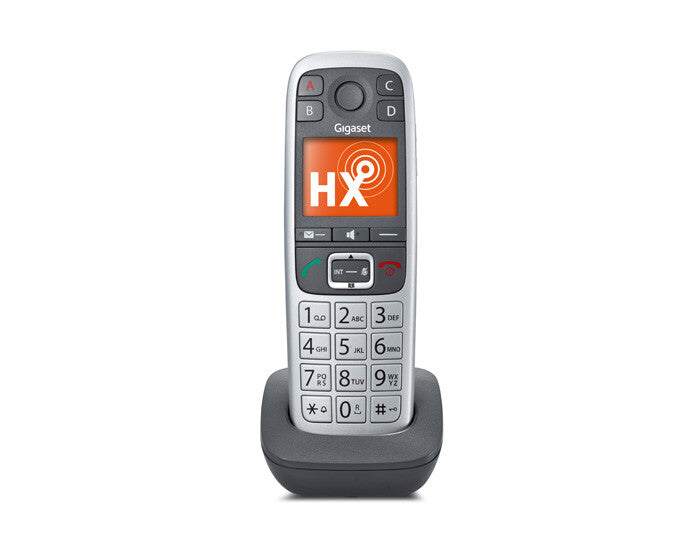 Gigaset E560HX Analog/DECT-telefon Nummervisning Grå, Sølv