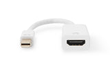 Digitus AK-340416-002-W videokabel adapter 0,2 m Mini DisplayPort HDMI Type A (Standard) Hvid