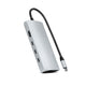 Satechi ST-P8KES dockingstation Ledningsført USB 3.2 Gen 1 (3.1 Gen 1) Type-C Sølv