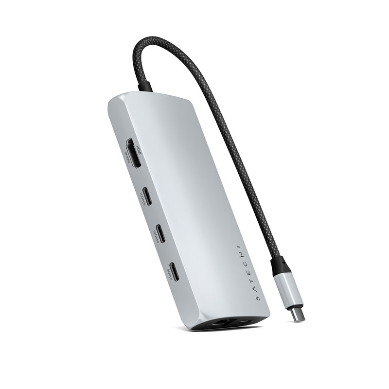 Satechi ST-P8KES dockingstation Ledningsført USB 3.2 Gen 1 (3.1 Gen 1) Type-C Sølv