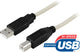 Deltaco USB 2.0 kabel Type A han - Type B han 0,5m