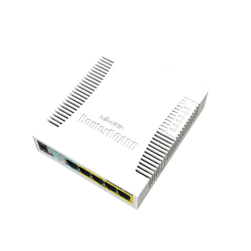 Mikrotik CSS106-1G-4P-1S netværksswitch Gigabit Ethernet (10/100/1000) Strøm over Ethernet (PoE) Hvid