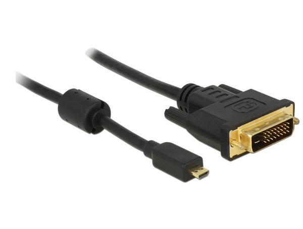 DeLOCK 83585 videokabel adapter 1 m Micro-HDMI DVI-D Sort