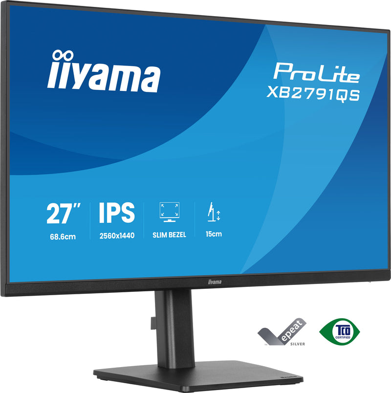 iiyama ProLite XB2791QS-B1 computerskærm 68,6 cm (27") 2560 x 1440 pixel Quad HD LED Sort