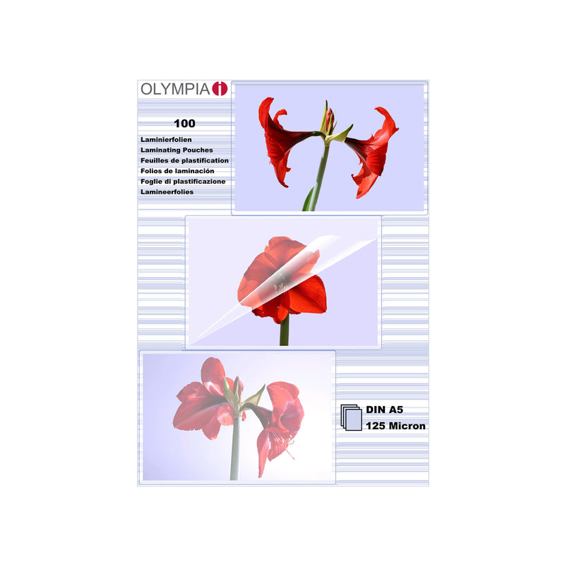 Olympia 1x100 DIN A5 125 micron plastlomme 100 stk
