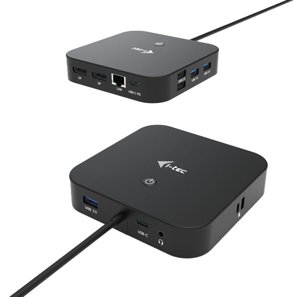 i-tec C31DUALDPDOCKPD dockingstation Ledningsført USB 3.2 Gen 1 (3.1 Gen 1) Type-C Sort