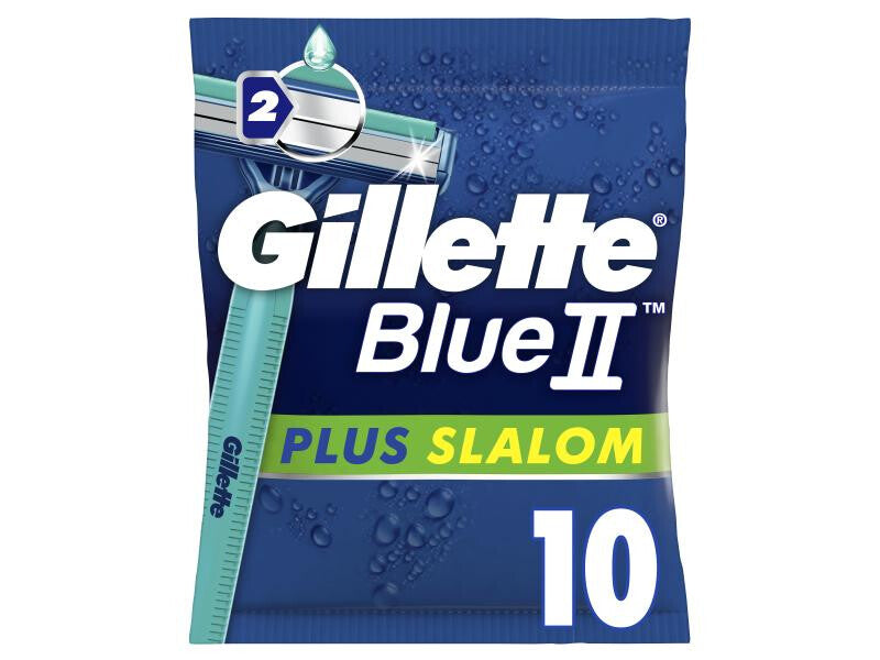 Gillette Blue II Plus Slalom Blå, Grøn