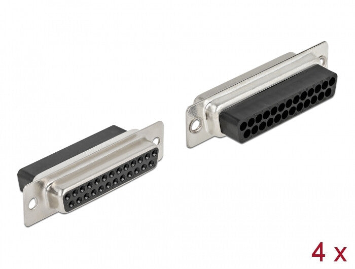 DeLOCK 66721 kabelsamler D-Sub 25 pin Sort, Sølv