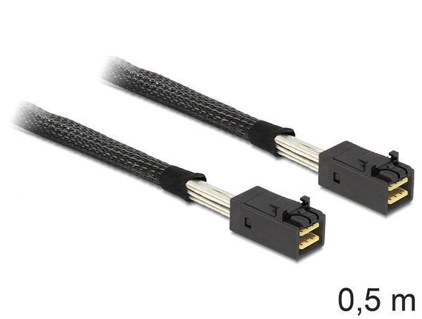 DeLOCK 0.5m, Mini SAS HD x 4 SFF 8643 0,5 m Sort
