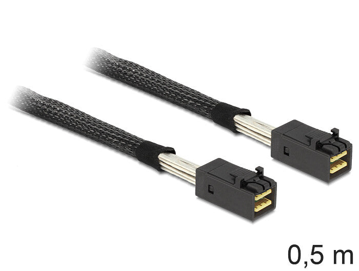 DeLOCK 0.5m, Mini SAS HD x 4 SFF 8643 0,5 m Sort