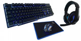 Rebeltec SHERMAN tastatur Mus inkluderet Spil USB QWERTY Engelsk Sort