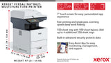 Xerox VersaLink B625, A4-format, 61 sider/min, dupleks kopiering/udskrivning/scanning/fax, PS3, PCL5e/6, 2 magasiner, 650 ark