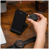 FIXED FIXPOS-GA-BK oplader til mobil enhed SmartWatch, Smartphone, Hovedtelefoner Sort USB Trådløs opladning Hurtig opladning Indendørs