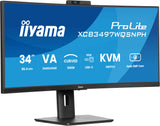 iiyama ProLite XCB3497WQSNPH-B1 computerskærm 86,4 cm (34") 3440 x 1440 pixel UltraWide Quad HD LED Sort