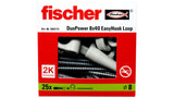 Fischer 564173 skrueanker og vægudtag 25 stk Skruekrog og vægstiksæt