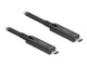 DeLOCK 84257 USB-kabel USB 3.2 Gen 2 (3.1 Gen 2) 10 m USB C 10 Gbit/sek. 60 W Sort