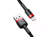 Baseus CALKLF-R91 Lightning kabel 3 m Rød, Sort