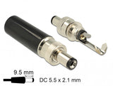 DeLOCK 89913 kabelsamler DC Sort, Nikkel