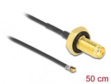 DeLOCK 12667 koaxial kabel 0,5 m SMA MHF 4L LK Sort