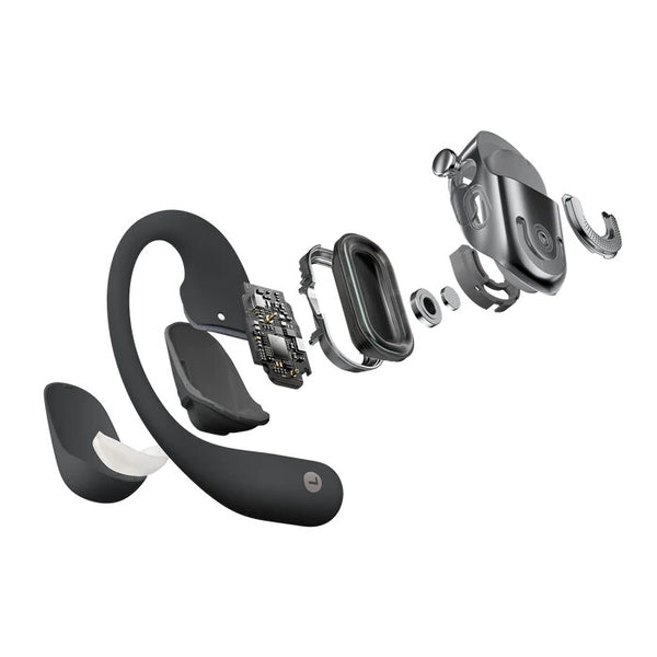 SHOKZ OpenFit 2+ Hovedtelefoner Trådløs Ørekrog, I ørerne Opkald/musik Bluetooth Sort