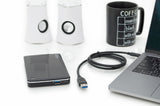 Digitus AK-300146-010-S USB-kabel USB 2.0 1 m USB C USB A 10 Gbit/sek. Sort
