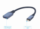 Gembird A-USB3C-OTGAF-01 USB-kabel USB 3.2 Gen 1 (3.1 Gen 1) 0,15 m USB C USB A 5 Gbit/sek. Grå