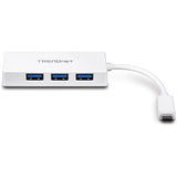 Trendnet TUC-H4E interface hub USB 3.2 Gen 1 (3.1 Gen 1) Type-C 5000 Mbit/s Hvid