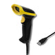 Qoltec 50860 stregkodelæser Håndholdt stregkodelæser 1D Laser Sort, Gul