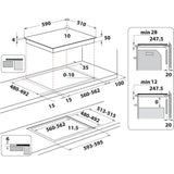 Whirlpool WL B3360 NE Sort Indbygget 59 cm Zone induktionskogeplade 4 zone(s)