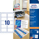 Avery C32010-25 visitkort Laser/inkjet Pap Hvid