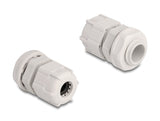 DeLOCK 60653 kabelforskruning Grå Plast 10 stk
