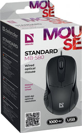 Defender STANDARD MB-580 mus Kontor Ambidextrous USB Type-A Optisk 1000 dpi