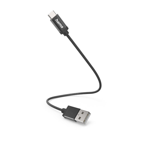 Hama 00201600 USB-kabel USB 2.0 0,2 m USB A USB C 0,48 Gbit/sek. Sort
