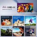 Hisense E6NT 165,1 cm (65") 4K Ultra HD Smart TV Wi-Fi Sort 300 cd/m²